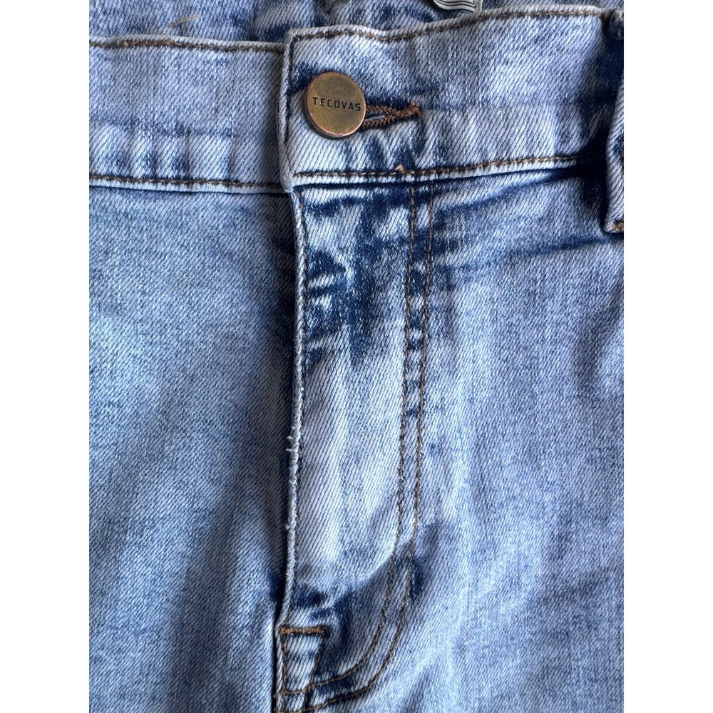 Tecovas Men's Slim Straight Jeans 36x30 Light Blue Stretch Denim Western Ranch - Picture 12 of 13